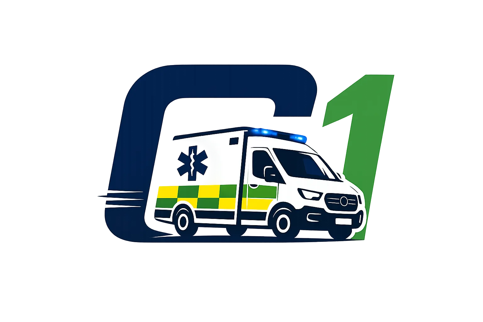 C1 ambulance training artwork for paramedic and ambulance driver routes